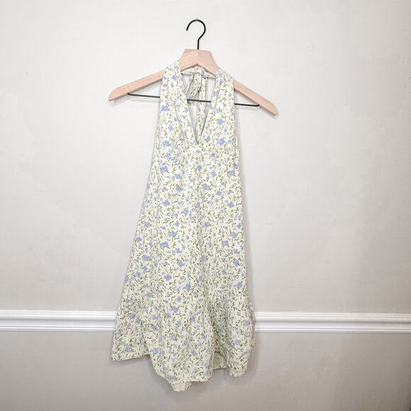 BP Green Floral Halter Mini Dress - Picture 2 of 7